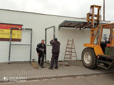 Budování ve městě * Čekárna na autobusovém nádraží