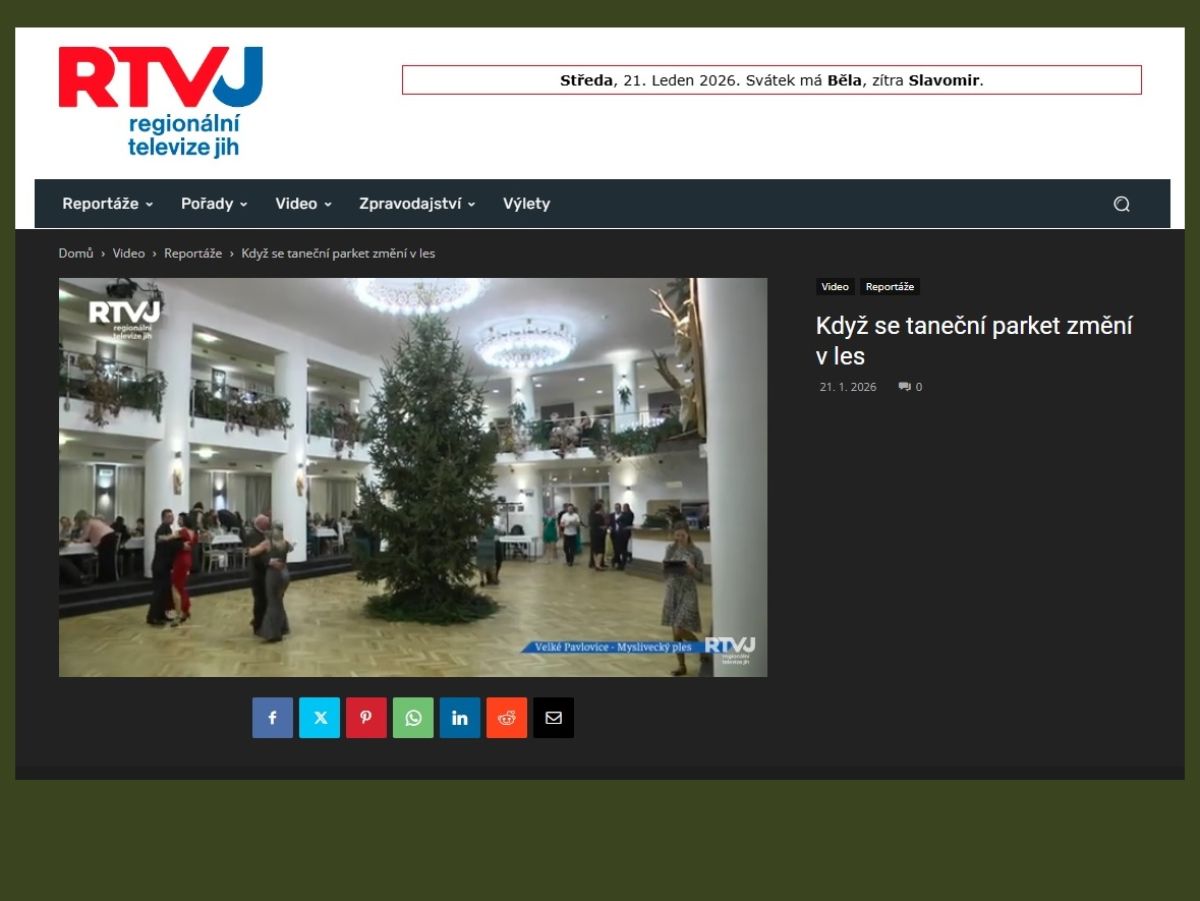 Videoreportáž RTV Jih * Když se taneční parket změní v les