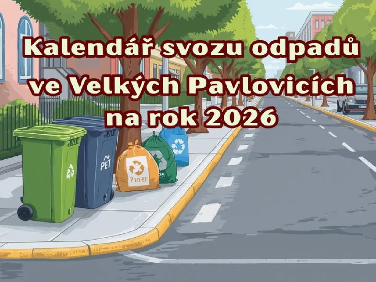 Kalendář svozu odpadů pro rok 2026