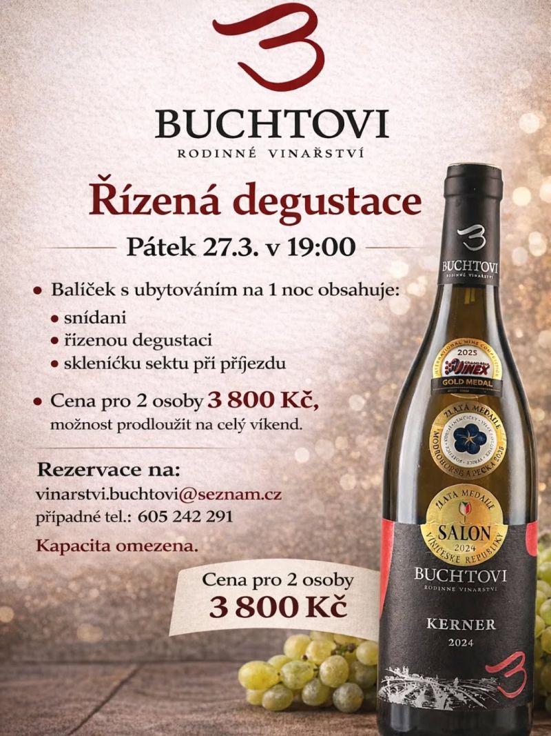 ŘÍZENÁ DEGUSTACE v Rodinném vinařství Buchtovi