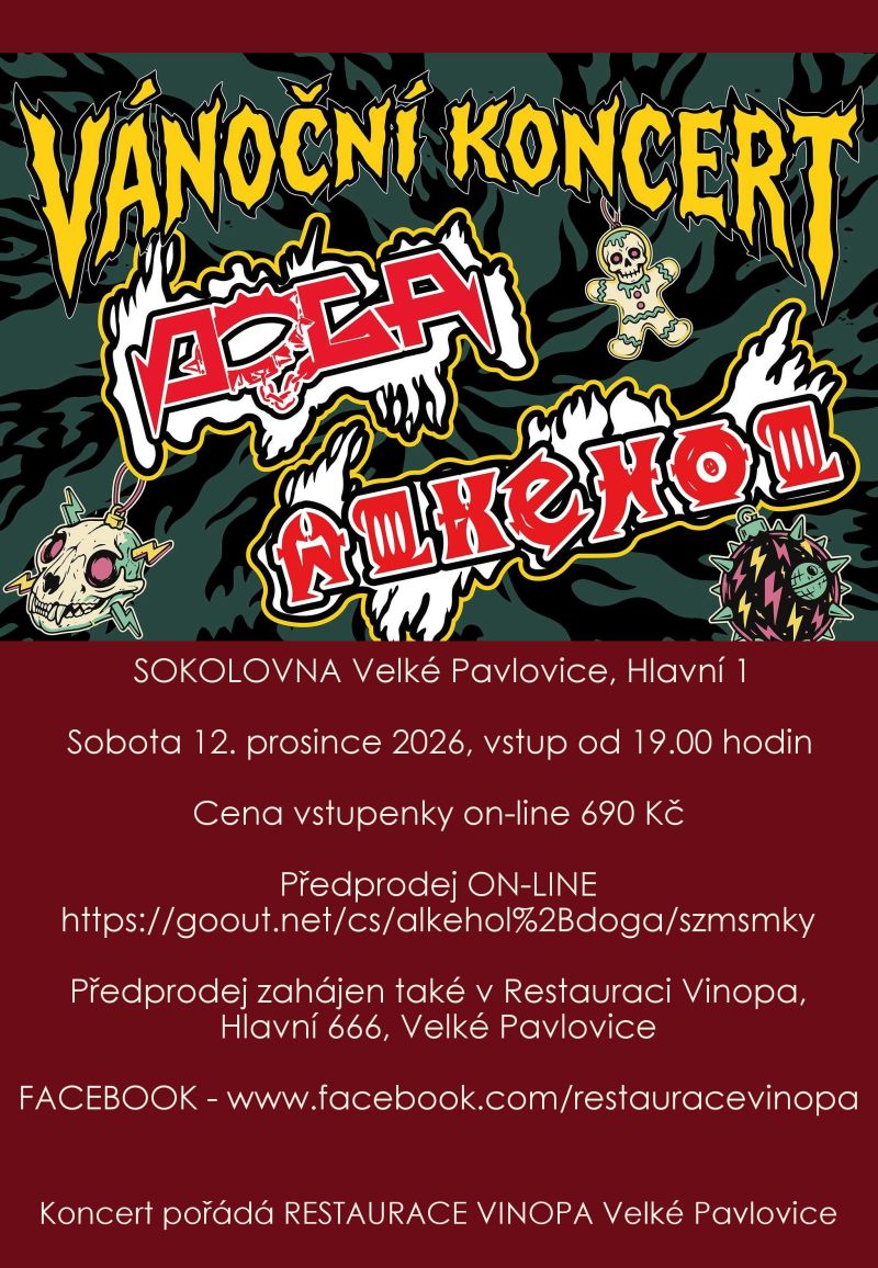 Vánoční koncert - ALKEHOL & DOGA v restauraci Vinopa