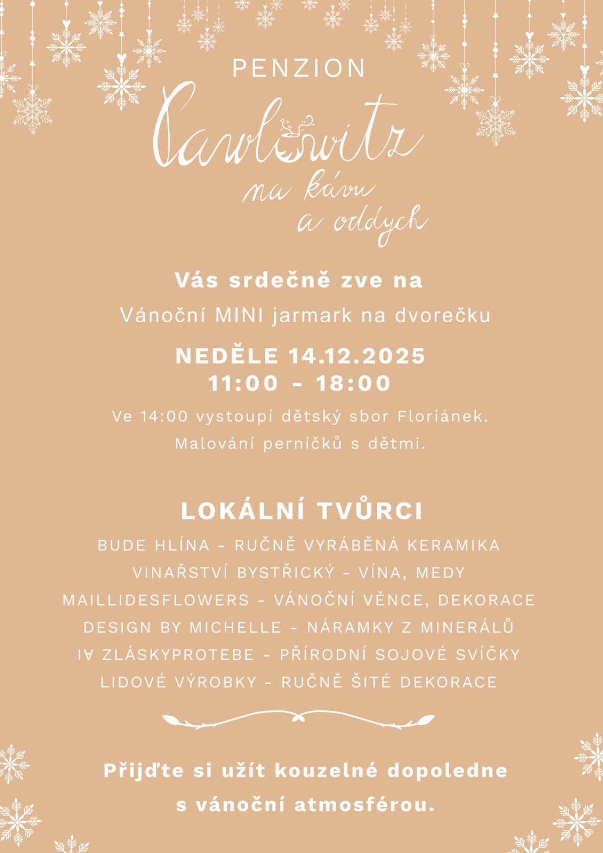 VÁNOČNÍ MINI JARMARK na dvorečku