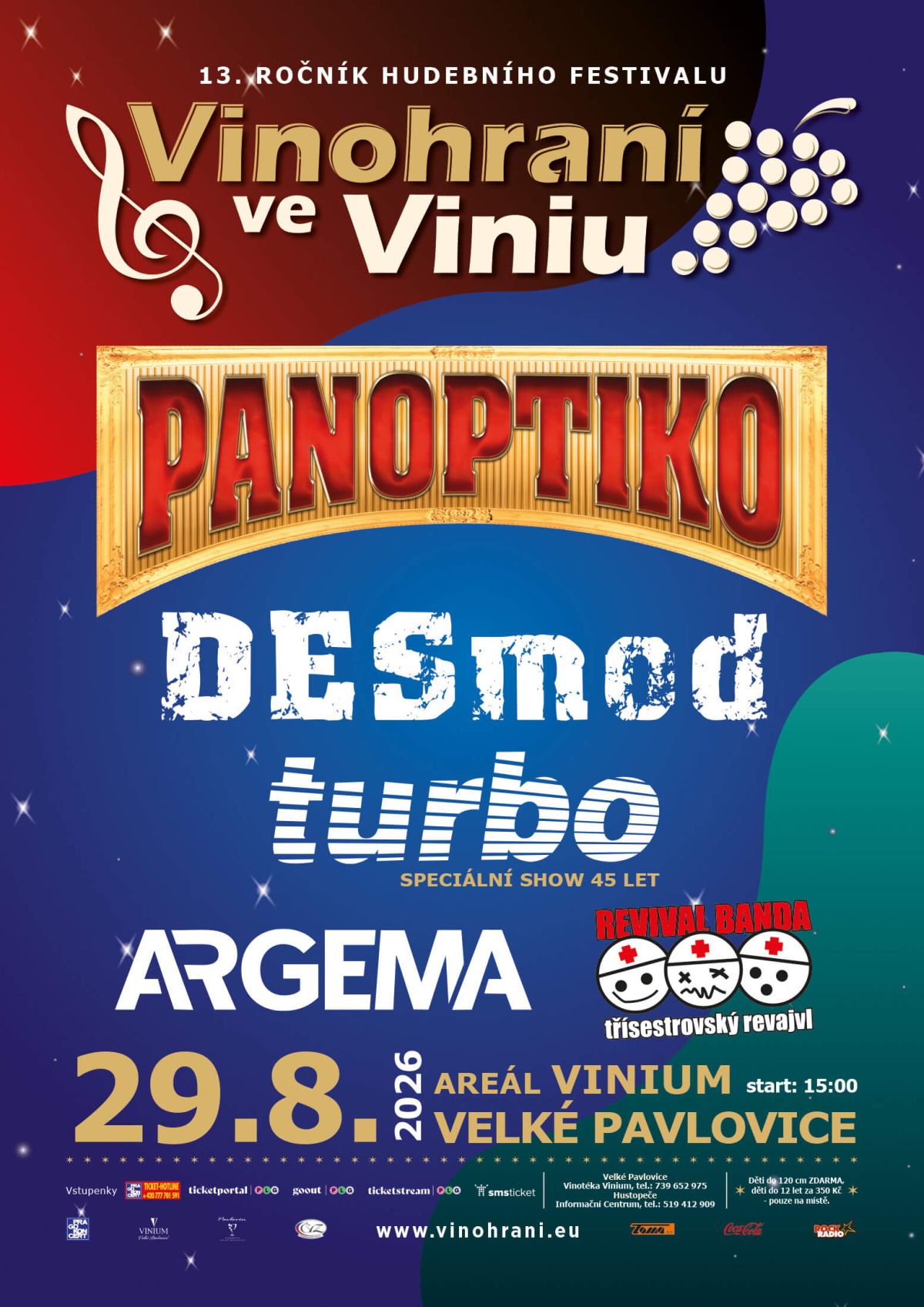 13. ročník hudebního festivalu VINOHRANÍ VE VINIU
