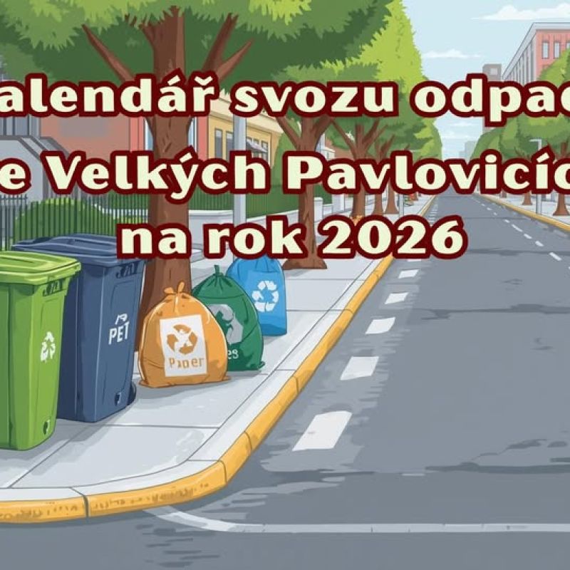 Kalendář svozu odpadů pro rok 2026