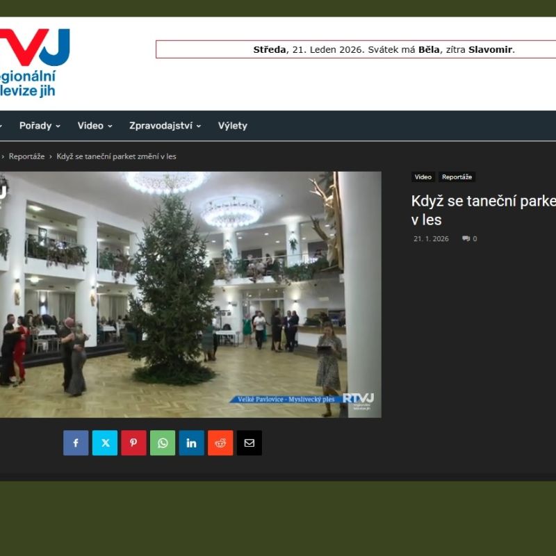 Videoreportáž RTV Jih * Když se taneční parket změní v les