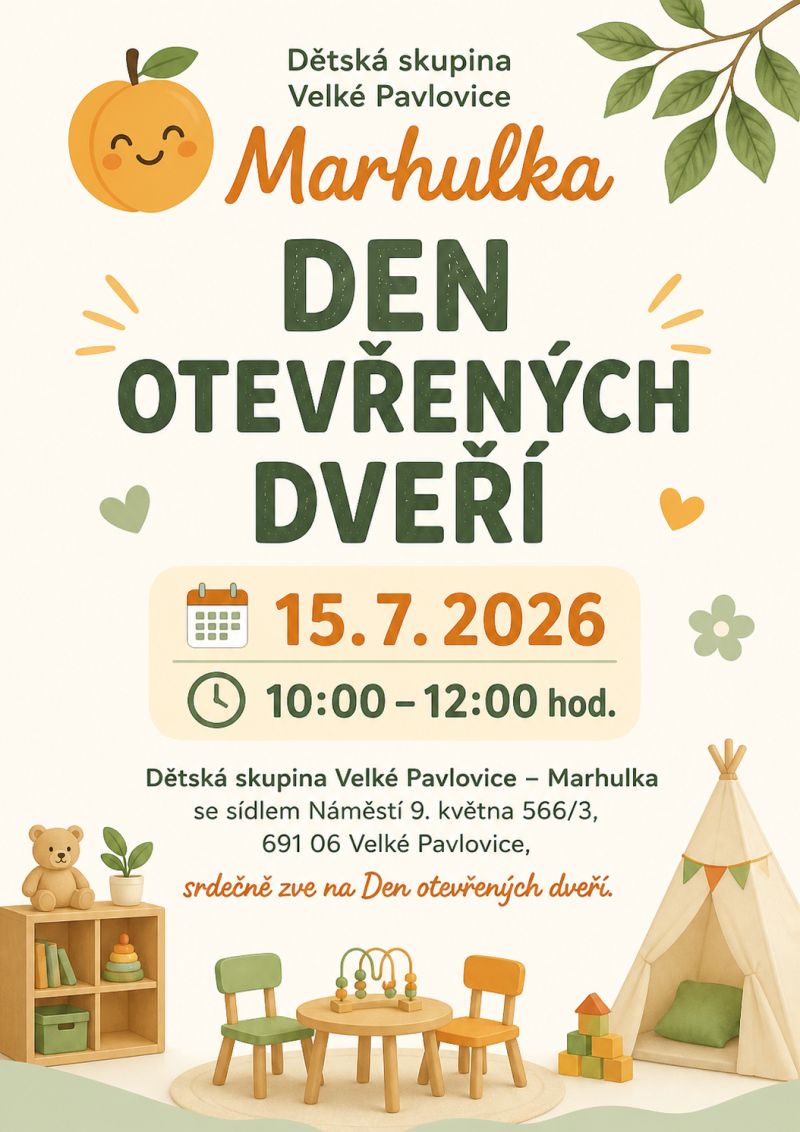 DEN OTEVŘENÝCH DVEŘÍ v dětské skupině MARHULKA