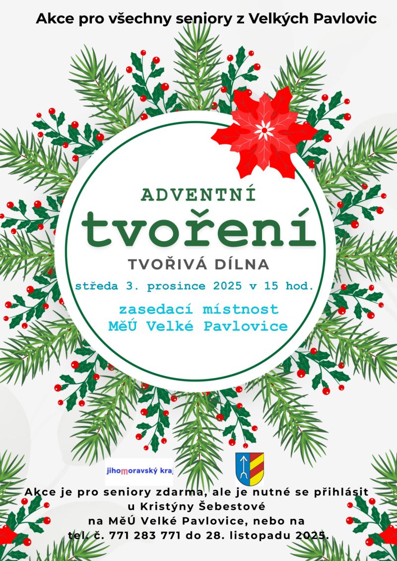 AKCE PRO SENIORY * ADVENTNÍ TVOŘENÍ s Veronikou Bartůňkovou
