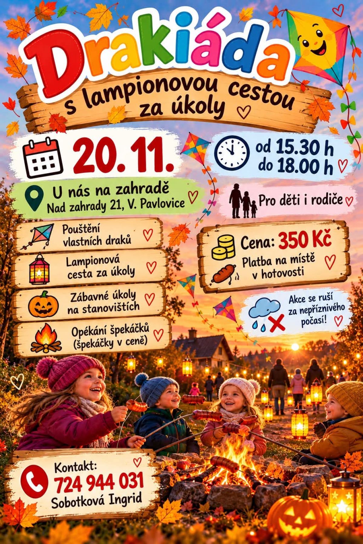 DRAKIÁDA s lampionovou cestou za úkoly