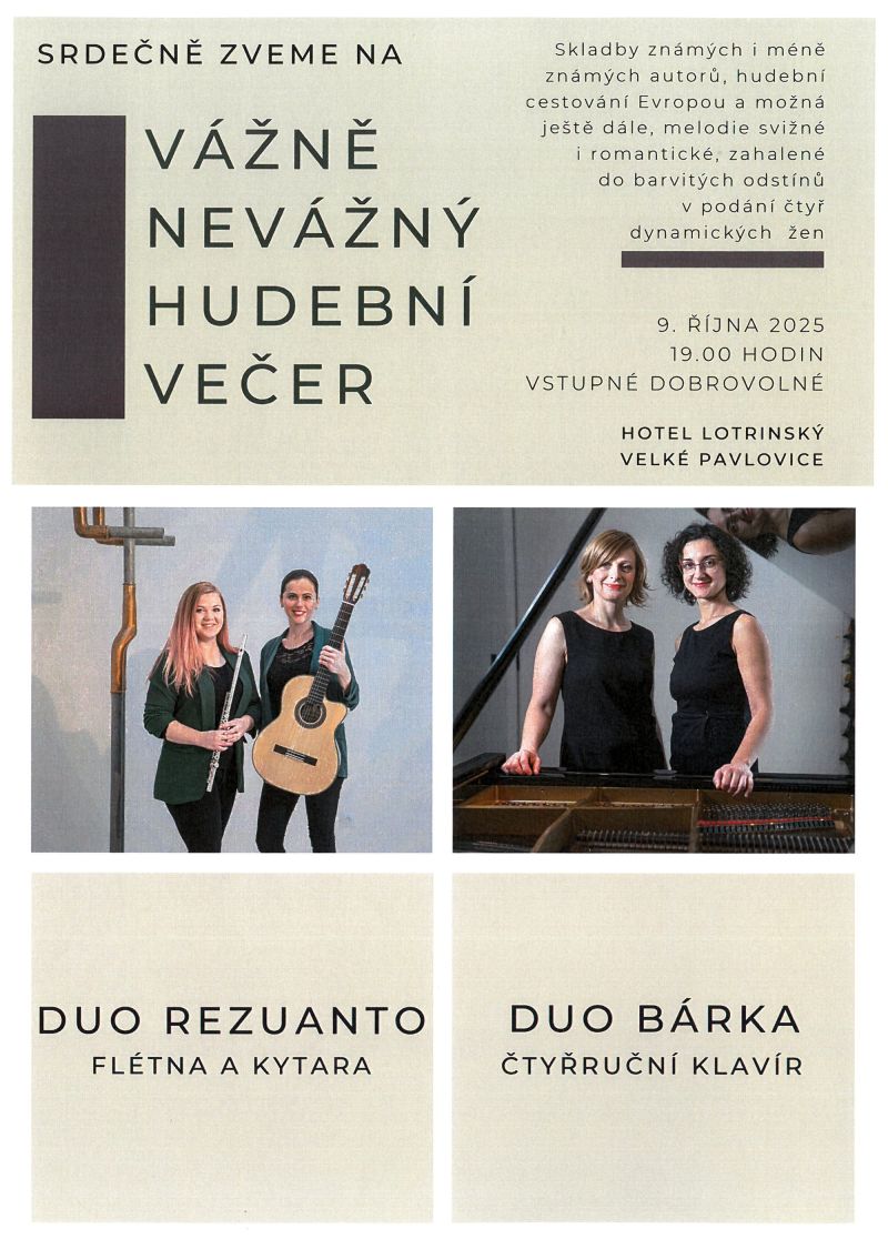 Vážně nevážný hudební večer v Hotelu Lotrinský